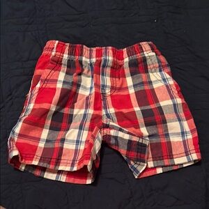 Americana Red and Blue Plaid Shorts